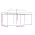 Tienda de fiesta plegable Pop-Up burdeos 580x292x315