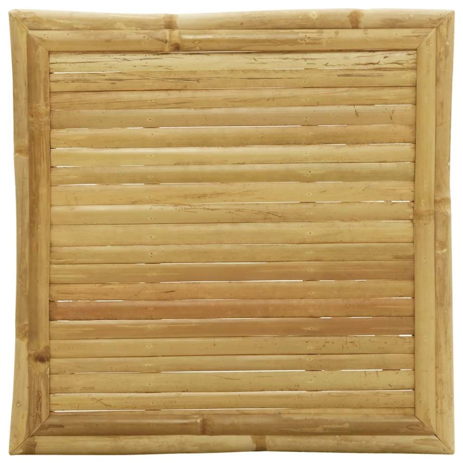 Juego bistró plegable de bambú 3 pzas con cojines gris