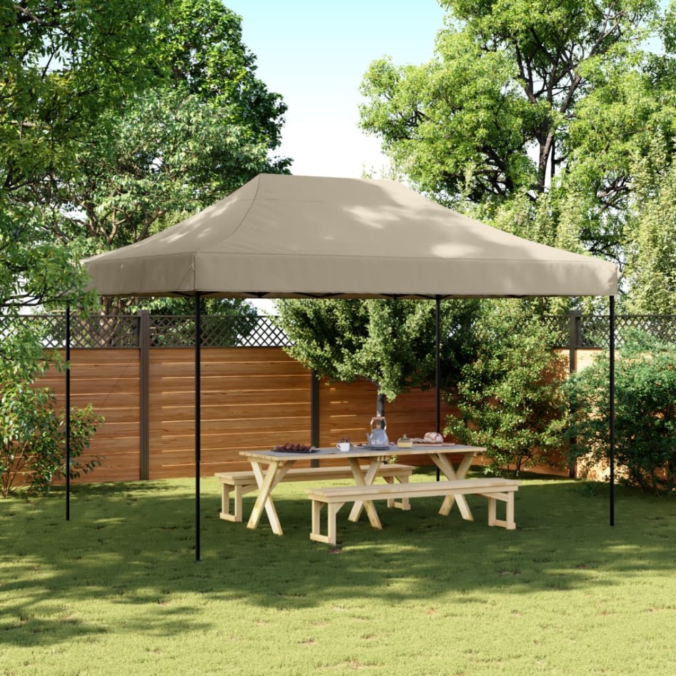 Tienda de fiesta plegable Pop-Up taupe 410x279x315