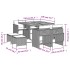Set comedor jardín 9 pzas y cojines ratán sintético