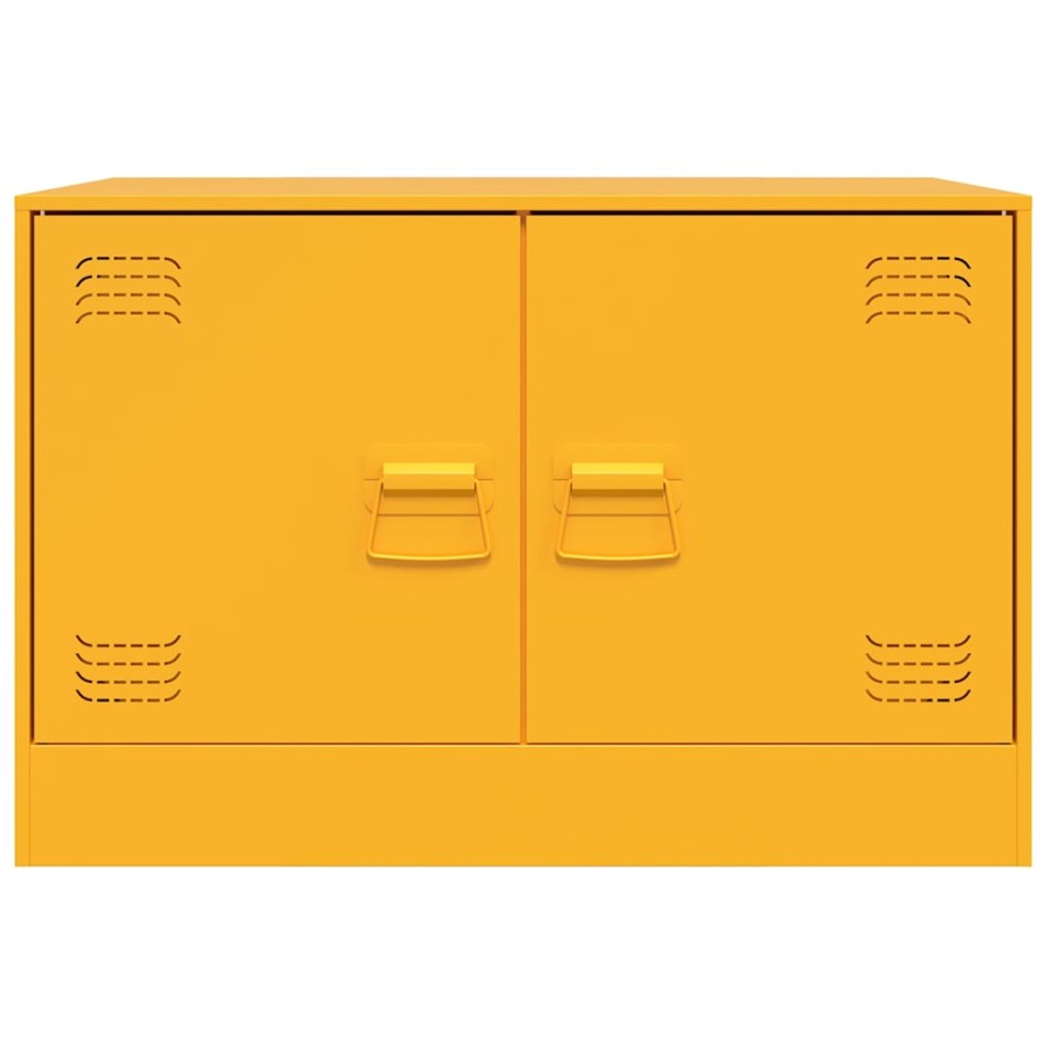 Muebles para TV 2 unidades acero amarillo mostaza 67x39x44