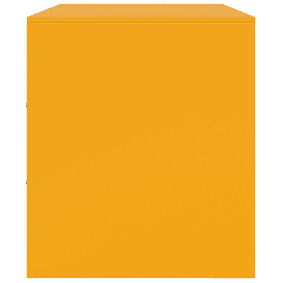 Muebles para TV 2 unidades acero amarillo mostaza 67x39x44