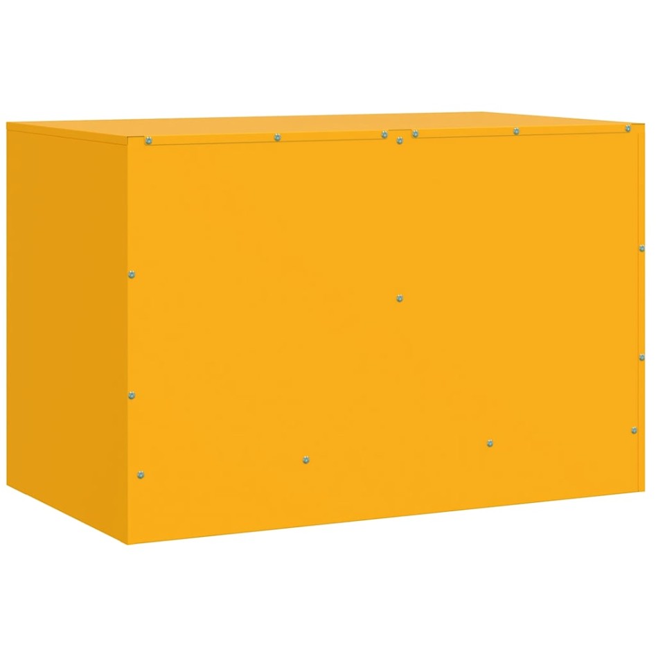 Muebles para TV 2 unidades acero amarillo mostaza 67x39x44