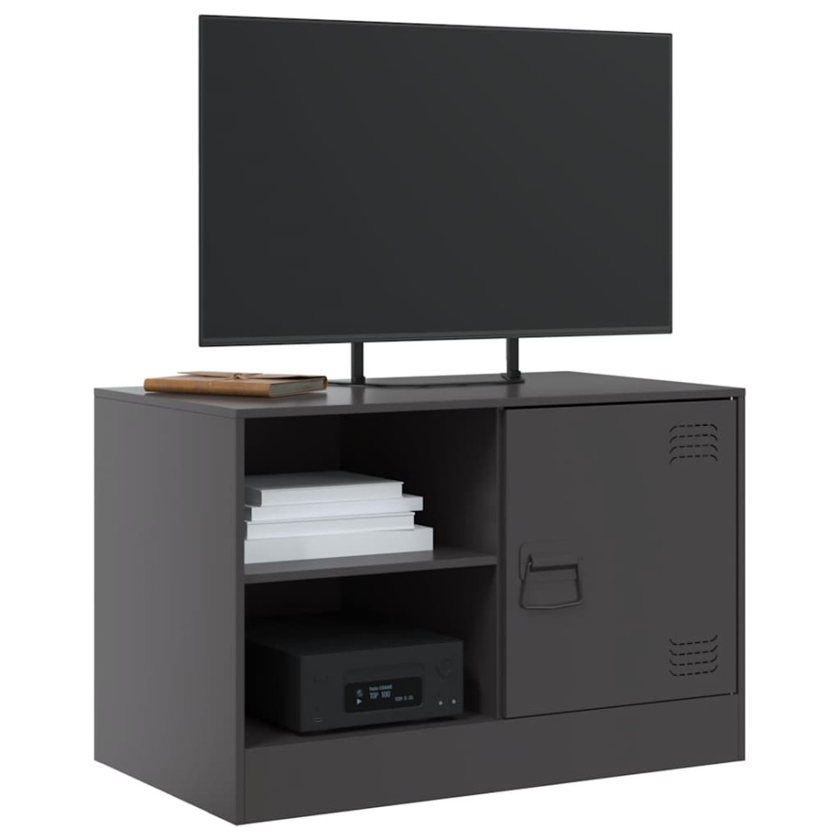 Muebles para TV 2 unidades acero negro 67x39x44