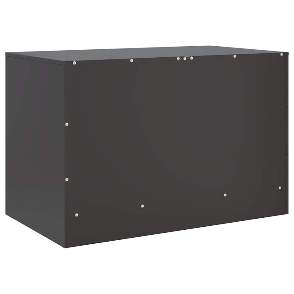 Muebles para TV 2 unidades acero negro 67x39x44