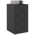 Mesitas de noche 2 unidades acero negro 34,5x39x62