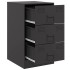 Mesitas de noche 2 unidades acero negro 34,5x39x62