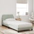 Cama con colchón terciopelo gris claro 80x200