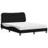 Cama con colchón tela negro 120x200