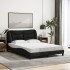 Cama con colchón tela negro 140x190