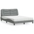 Cama con colchón tela gris claro 120x200