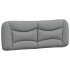 Cama con colchón tela gris claro 140x200