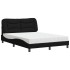 Cama con colchón tela negro 140x200