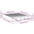 Estructura de cama madera de ingeniería roble Sonoma 200x200
