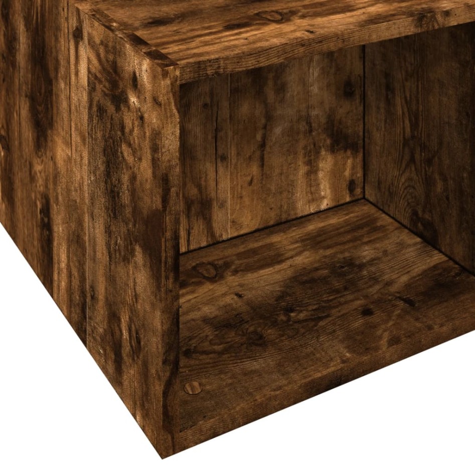 Estructura de cama madera de ingeniería roble ahumado