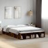 Estructura de cama madera de ingeniería roble ahumado