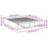 Estructura de cama madera de ingeniería roble ahumado