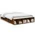 Estructura de cama madera de ingeniería roble ahumado