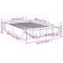 Estructura de cama madera de ingeniería roble ahumado