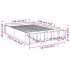 Estructura de cama madera de ingeniería roble Sonoma 140x190