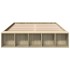 Estructura de cama madera de ingeniería roble Sonoma 135x190