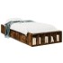 Estructura de cama madera de ingeniería roble ahumado 90x200