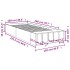 Estructura de cama madera de ingeniería gris Sonoma 100x200