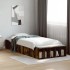 Estructura de cama madera de ingeniería roble ahumado 90x190