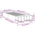 Estructura de cama madera de ingeniería roble ahumado 90x190
