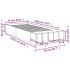 Estructura de cama madera de ingeniería gris hormigón 75x190