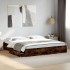 Cama con cajones madera de ingeniería roble ahumado 200x200