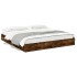 Cama con cajones madera de ingeniería roble ahumado 200x200