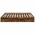 Cama con cajones madera de ingeniería roble ahumado 200x200