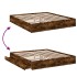 Cama con cajones madera de ingeniería roble ahumado 200x200