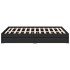 Cama con cajones madera de ingeniería negro 120x200