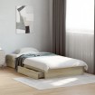 Cama con cajones madera ingeniería roble Sonoma 100x200 cm