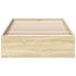 Cama con cajones madera ingeniería roble Sonoma 100x200