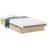 Cama con cajones madera ingeniería roble Sonoma 90x190