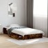 Cama con cajones madera de ingeniería roble ahumado 75x190