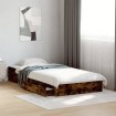 Cama con cajones madera de ingeniería roble ahumado 75x190 cm