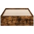 Cama con cajones madera de ingeniería roble ahumado 75x190