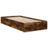 Cama con cajones madera de ingeniería roble ahumado 75x190