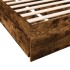 Cama con cajones madera de ingeniería roble ahumado 75x190