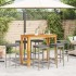 Mesa y taburetes de jardín 7 pzas madera acacia ratán PE