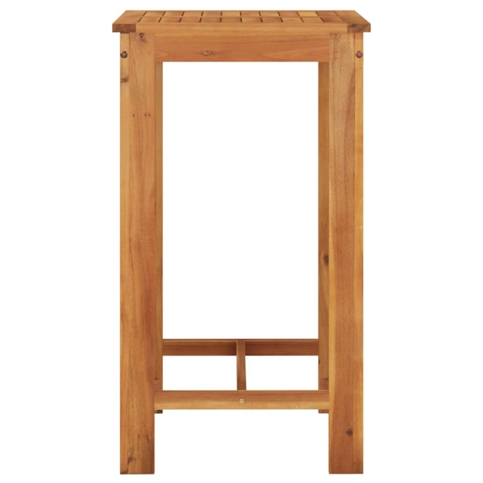 Mesa y taburetes de jardín 3 pzas madera acacia ratán PE