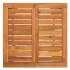 Mesa y taburetes de jardín 3 pzas madera acacia ratán PE
