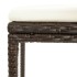 Mesa y taburetes de jardín 3 pzas madera acacia ratán PE