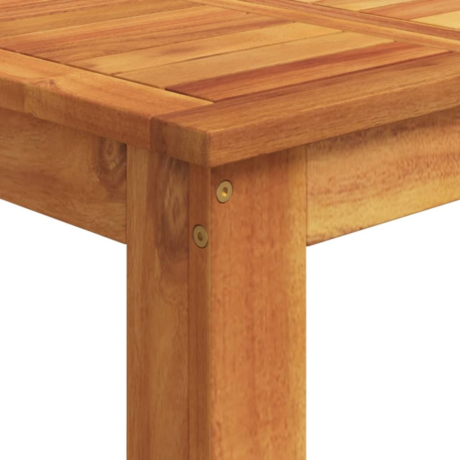 Mesa y taburetes de jardín 3 pzas madera acacia ratán PE