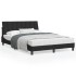 Cama con colchón terciopelo negro 120x200