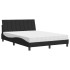 Cama con colchón terciopelo negro 120x200